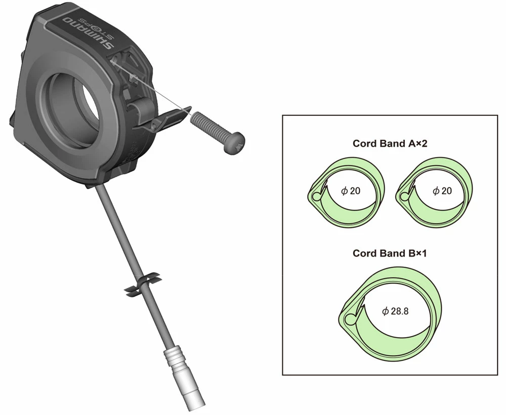 Shimano SW-E6000 STEPS/Di2 Set De Sangles De Fixation 4 Shimano SW-E6000 STEPS/Di2 Set De Sangles De Fixation – Image 2